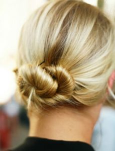 A Twisted Low Bun